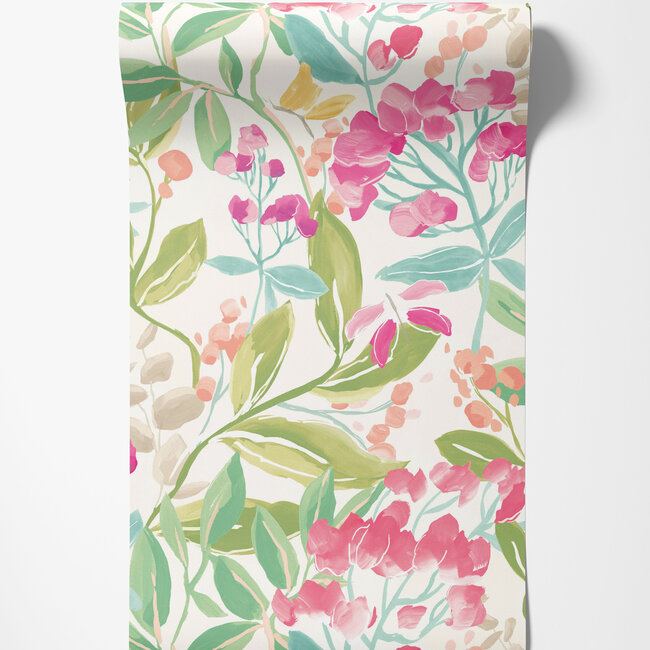 Dutch Wallcoverings Dutch Wallcoverings - FC Riches of Nature- Florence Pastel Mix - Vliesbehang - 10m x 50cm - RON50102W
