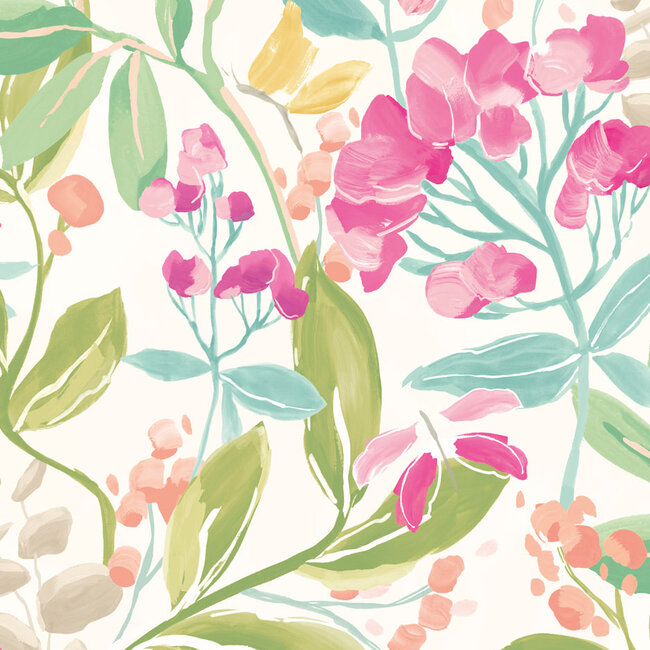 Dutch Wallcoverings Dutch Wallcoverings - FC Riches of Nature- Florence Pastel Mix - Vliesbehang - 10m x 50cm - RON50102W