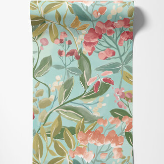 Dutch Wallcoverings Dutch Wallcoverings - FC Riches of Nature- Florence Ginger/Duckegg - RON50104W