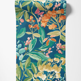 Dutch Wallcoverings Dutch Wallcoverings - FC Riches of Nature- Florence Indigo - RON50105W