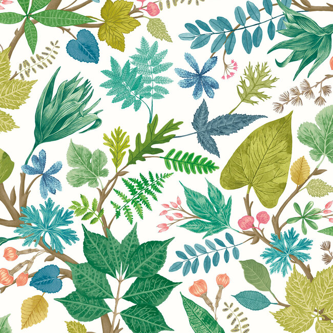 Dutch Wallcoverings Dutch Wallcoverings - FC Riches of Nature- Lush Leaves Fresh Fern - Vliesbehang - 10m x 50cm - RON50116W