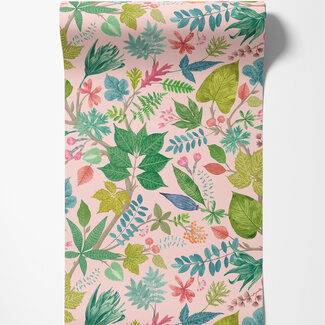 Dutch Wallcoverings Dutch Wallcoverings - FC Riches of Nature- Lush Leaves Watermelon - RON50117W