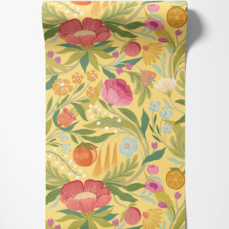 Dutch Wallcoverings Dutch Wallcoverings - FC Riches of Nature- Clementine Marigold - RON50146W