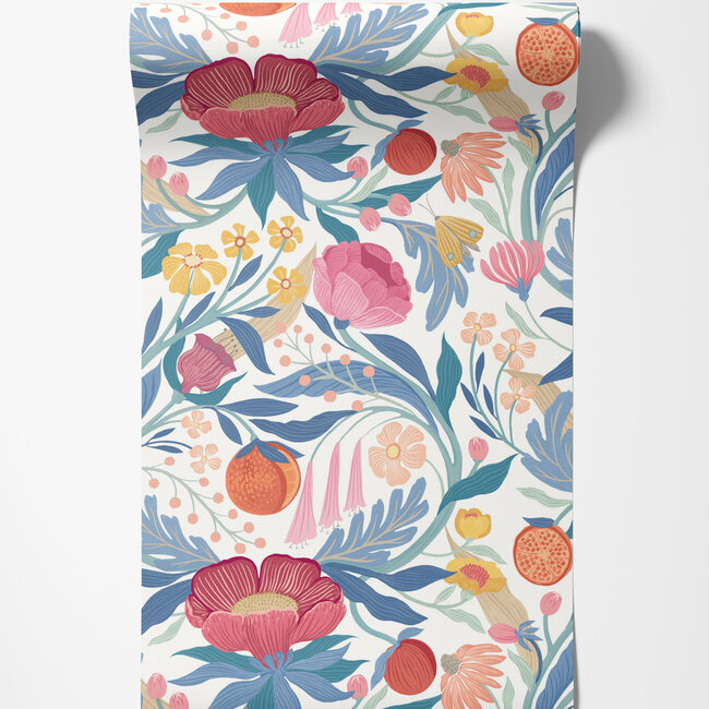 Dutch Wallcoverings Dutch Wallcoverings - FC Riches of Nature- Clementine Cornflower - Vliesbehang - 10m x 50cm - RON50149W