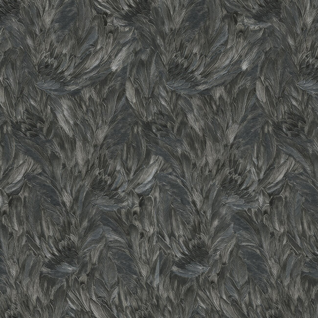 Dutch Wallcoverings Dutch Wallcoverings - FC Roberto Cavalli 9- veer zwart - Vliesbehang - 10m x 106cm - 21001
