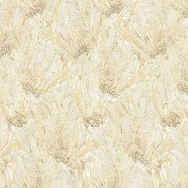 Dutch Wallcoverings Dutch Wallcoverings - FC Roberto Cavalli 9- veer creme - Vliesbehang - 10m x 106cm - 21004
