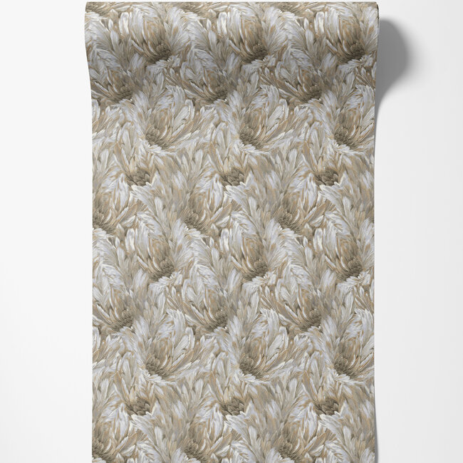 Dutch Wallcoverings Dutch Wallcoverings - FC Roberto Cavalli 9- veer beige - Vliesbehang - 10m x 106cm - 21007