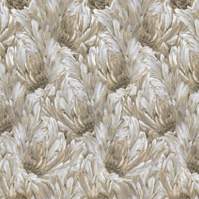 Dutch Wallcoverings Dutch Wallcoverings - FC Roberto Cavalli 9- veer beige - Vliesbehang - 10m x 106cm - 21007