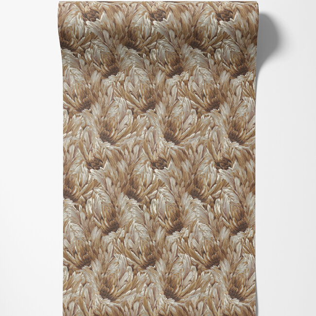 Dutch Wallcoverings Dutch Wallcoverings - FC Roberto Cavalli 9- veer bruin - Vliesbehang - 10m x 106cm - 21009