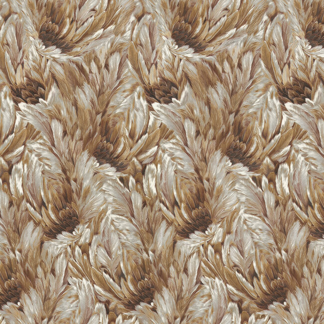 Dutch Wallcoverings Dutch Wallcoverings - FC Roberto Cavalli 9- veer bruin - Vliesbehang - 10m x 106cm - 21009