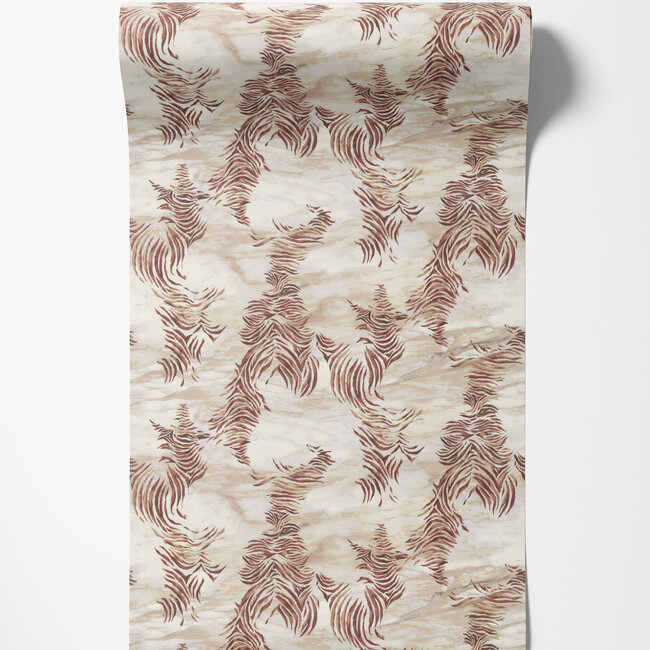 Dutch Wallcoverings Dutch Wallcoverings - FC Roberto Cavalli 9- zebra bruin - Vliesbehang - 10m x 106cm - 21011