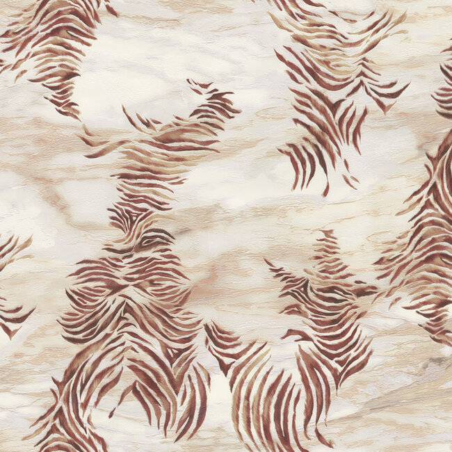Dutch Wallcoverings Dutch Wallcoverings - FC Roberto Cavalli 9- zebra bruin - Vliesbehang - 10m x 106cm - 21011