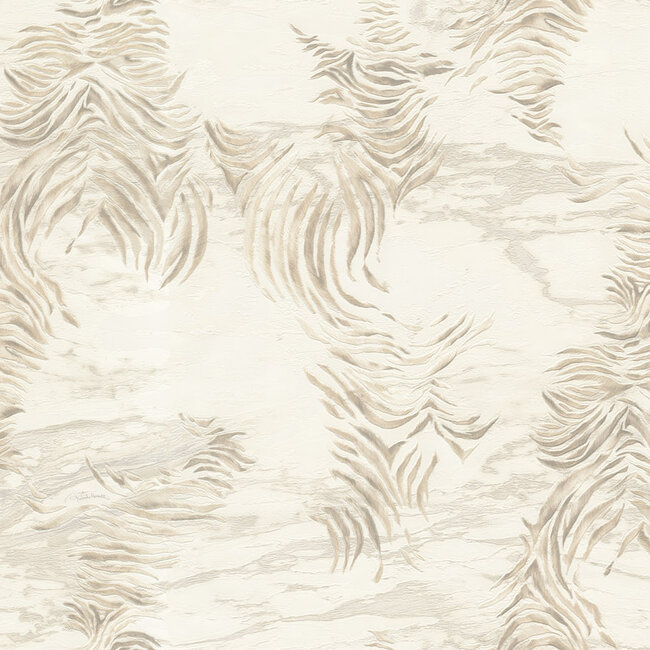 Dutch Wallcoverings Dutch Wallcoverings - FC Roberto Cavalli 9- zebra creme - Vliesbehang - 10m x 106cm - 21012
