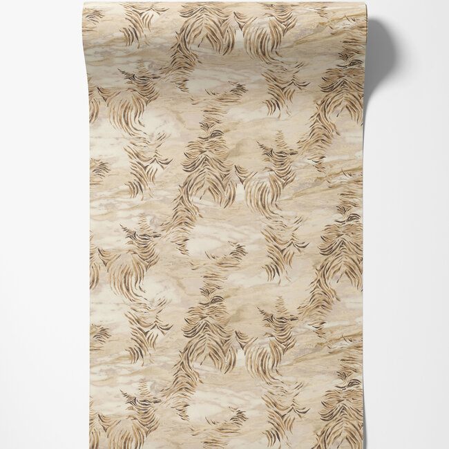 Dutch Wallcoverings Dutch Wallcoverings - FC Roberto Cavalli 9- zebra beige - Vliesbehang - 10m x 106cm - 21014