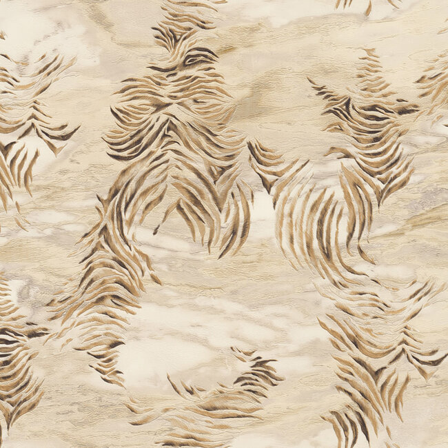 Dutch Wallcoverings Dutch Wallcoverings - FC Roberto Cavalli 9- zebra beige - Vliesbehang - 10m x 106cm - 21014
