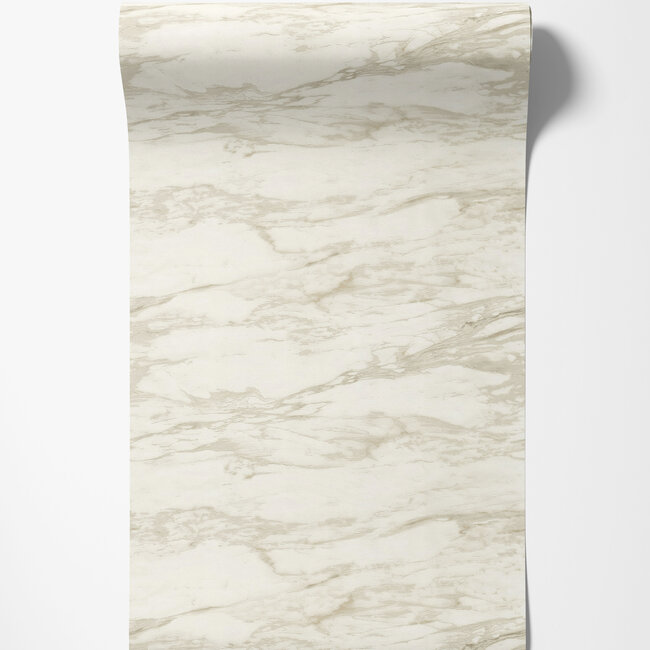 Dutch Wallcoverings Dutch Wallcoverings - FC Roberto Cavalli 9- marmer creme - Vliesbehang - 10m x 106cm - 21022