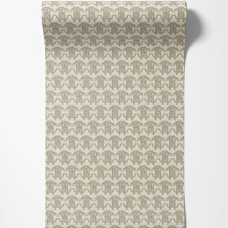 Dutch Wallcoverings Dutch Wallcoverings - FC Roberto Cavalli 9- logo beige - 21035