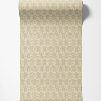 Dutch Wallcoverings Dutch Wallcoverings - FC Roberto Cavalli 9- logo beige - 21036