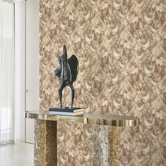 Dutch Wallcoverings Dutch Wallcoverings - FC Roberto Cavalli 9- dessin bruin - Vliesbehang - 10m x 106cm - 21051