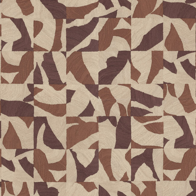 Dutch Wallcoverings Dutch Wallcoverings - FC Roberto Cavalli 9- blok bei/brn - Vliesbehang - 10m x 106cm - 21061