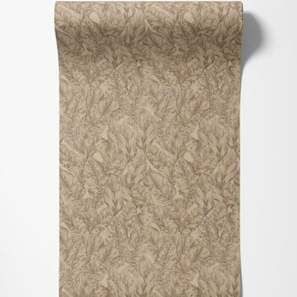 Dutch Wallcoverings Dutch Wallcoverings - FC Roberto Cavalli 9- bladeren beige - 21071