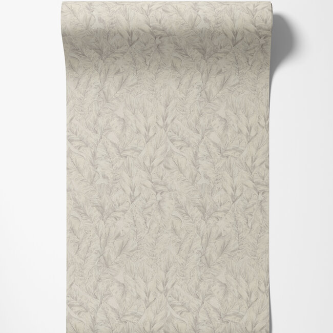 Dutch Wallcoverings Dutch Wallcoverings - FC Roberto Cavalli 9- bladeren beige - Vliesbehang - 10m x 106cm - 21074