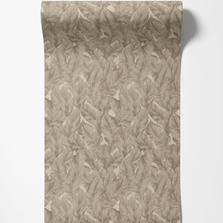 Dutch Wallcoverings Dutch Wallcoverings - FC Roberto Cavalli 9- bladeren beige - 21076