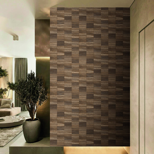 Dutch Wallcoverings Dutch Wallcoverings - Serenity - Squares Rust Brown - Vliesbehang - 10m x 53cm - SY27534