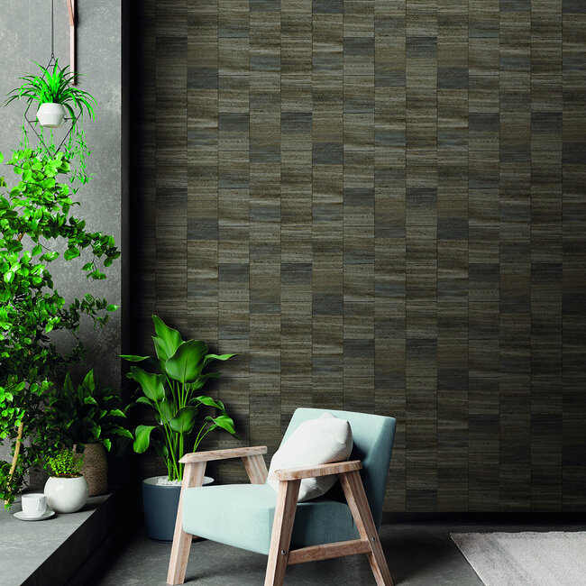 Dutch Wallcoverings Dutch Wallcoverings - Serenity - Squares Antracite - Vliesbehang - 10m x 53cm - SY27536