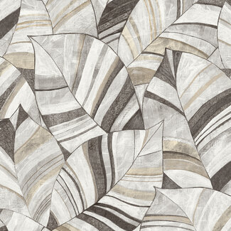 Dutch Wallcoverings Dutch Wallcoverings - Serenity - Native Leaves Greige - SY27560