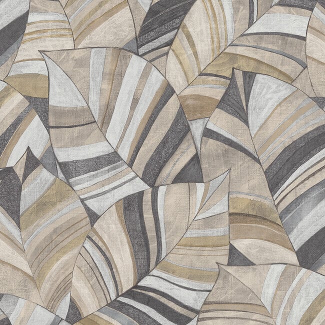 Dutch Wallcoverings Dutch Wallcoverings - Serenity - Native Leaves Taupe - Vliesbehang - 10m x 53cm - SY27562