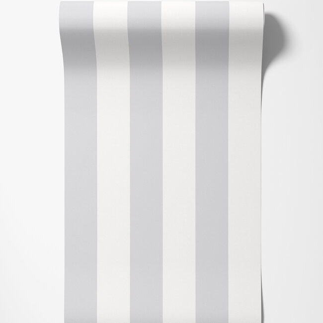 Dutch Wallcoverings Dutch Wallcoverings - FC Simply Stripes - Bloc Stripe Dove - Vliesbehang - 10m x 50cm - SIS50102W