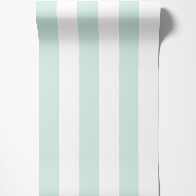 Dutch Wallcoverings Dutch Wallcoverings - FC Simply Stripes - Bloc Stripe Duckegg - Vliesbehang - 10m x 50cm - SIS50103W