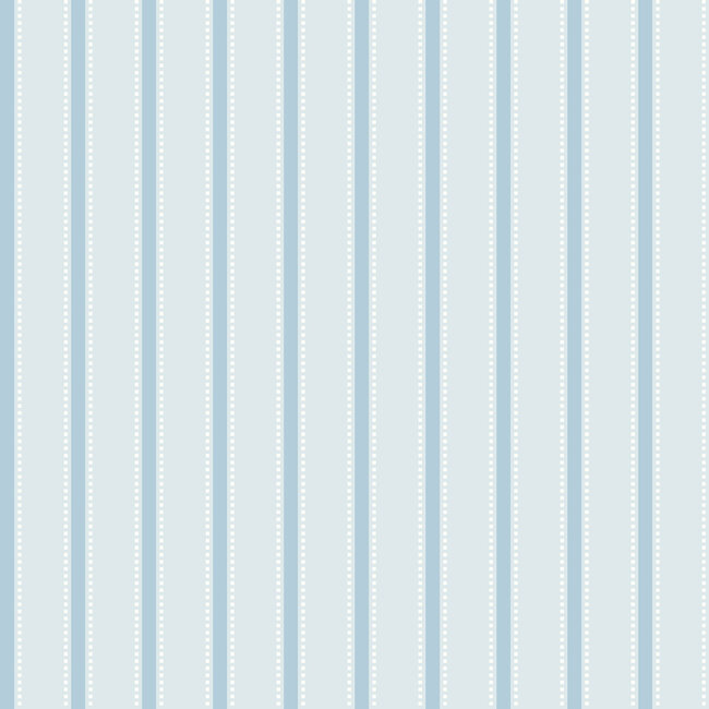 Dutch Wallcoverings Dutch Wallcoverings - FC Simply Stripes - Ticking Stripe Wedgewood - Vliesbehang - 10m x 50cm - SIS50117W