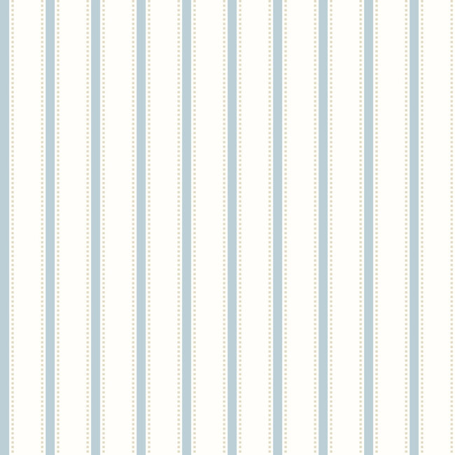 Dutch Wallcoverings Dutch Wallcoverings - FC Simply Stripes - Ticking Stripe Sky - Vliesbehang - 10m x 50cm - SIS50118W