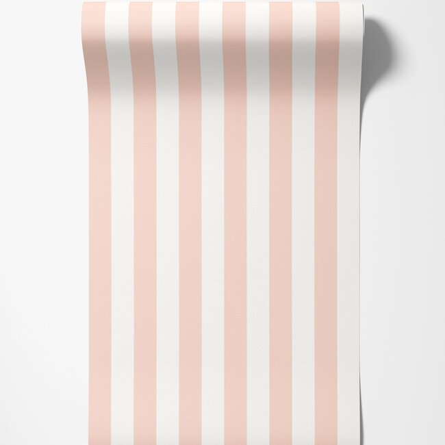 Dutch Wallcoverings Dutch Wallcoverings - FC Simply Stripes - Candy Stripe Blush - Vliesbehang - 10m x 50cm - SIS50120W