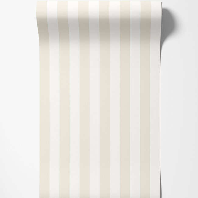 Dutch Wallcoverings Dutch Wallcoverings - FC Simply Stripes - Candy Stripe Parchment - Vliesbehang - 10m x 50cm - SIS50125W