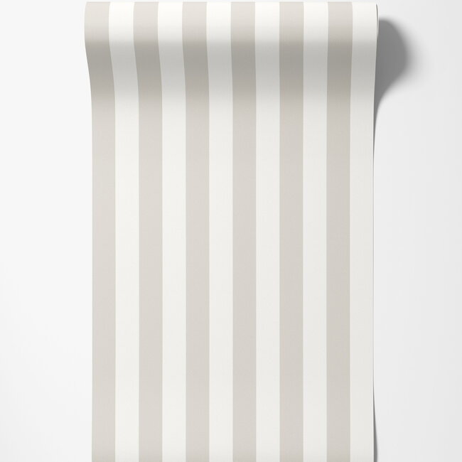 Dutch Wallcoverings Dutch Wallcoverings - FC Simply Stripes - Candy Stripe Bone - Vliesbehang - 10m x 50cm - SIS50126W