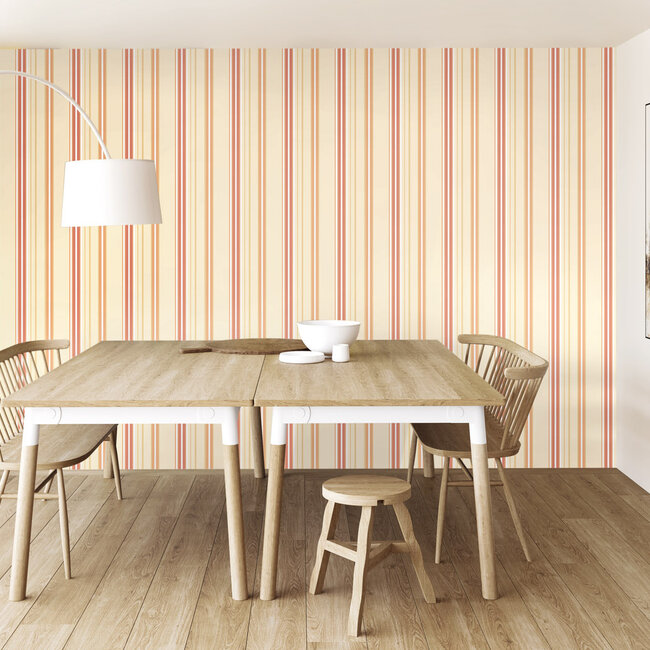 Dutch Wallcoverings Dutch Wallcoverings - FC Simply Stripes - Ribbon Stripe Spice - Vliesbehang - 10m x 50cm - SIS50127W