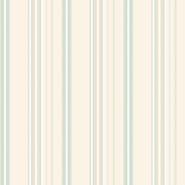 Dutch Wallcoverings Dutch Wallcoverings - FC Simply Stripes - Ribbon Stripe Mint - Vliesbehang - 10m x 50cm - SIS50130W