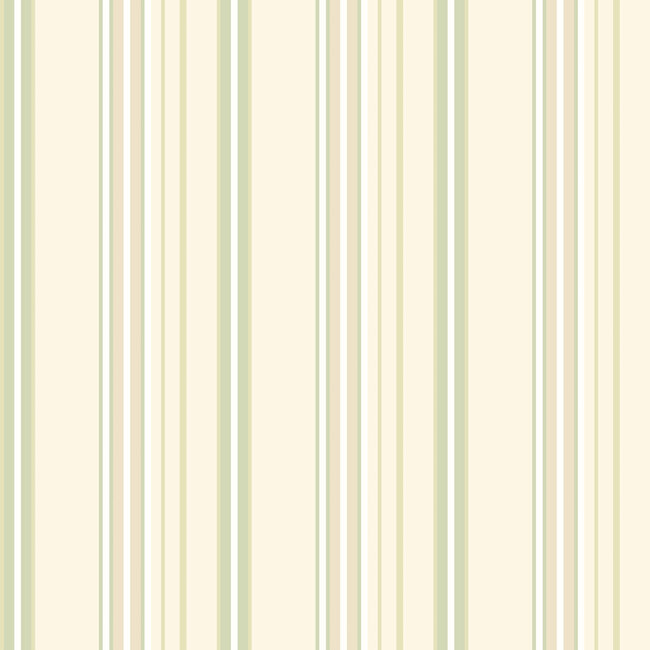 Dutch Wallcoverings Dutch Wallcoverings - FC Simply Stripes - Ribbon Stripe Fennel - Vliesbehang - 10m x 50cm - SIS50132W