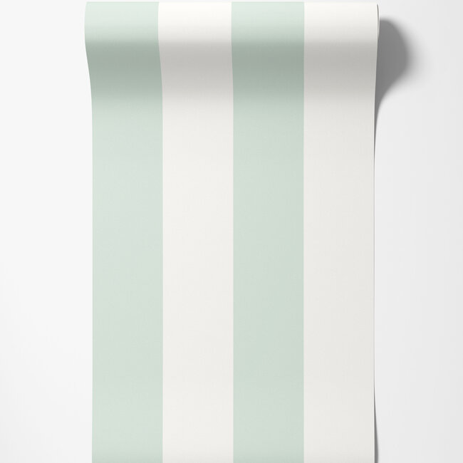Dutch Wallcoverings Dutch Wallcoverings - FC Simply Stripes - Wide Stripe Seafoam - Vliesbehang - 10m x 50cm - SIS50145W