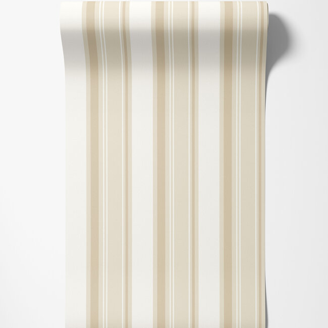 Dutch Wallcoverings Dutch Wallcoverings - FC Simply Stripes - Bar Stripe Sandstone - Vliesbehang - 10m x 50cm - SIS50150W