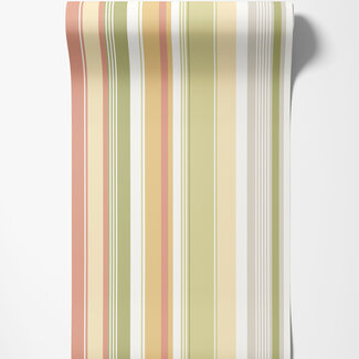 Dutch Wallcoverings Dutch Wallcoverings - FC So Stripey - Barcode Olive Mix - STR50102W