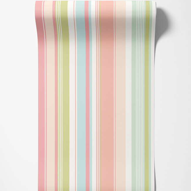 Dutch Wallcoverings Dutch Wallcoverings - FC So Stripey - Barcode Powder - Vliesbehang - 10m x 50cm - STR50104W