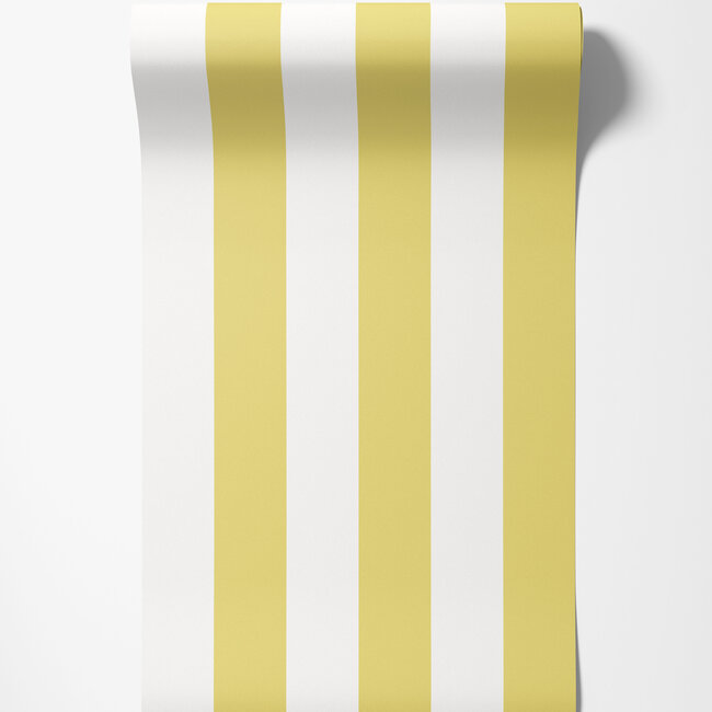 Dutch Wallcoverings Dutch Wallcoverings - FC So Stripey - Bloc Stripe Chartreuse - Vliesbehang - 10m x 50cm - STR50111W