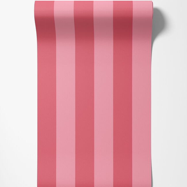 Dutch Wallcoverings Dutch Wallcoverings - FC So Stripey - Bloc Stripe Coral - Vliesbehang - 10m x 50cm - STR50113W