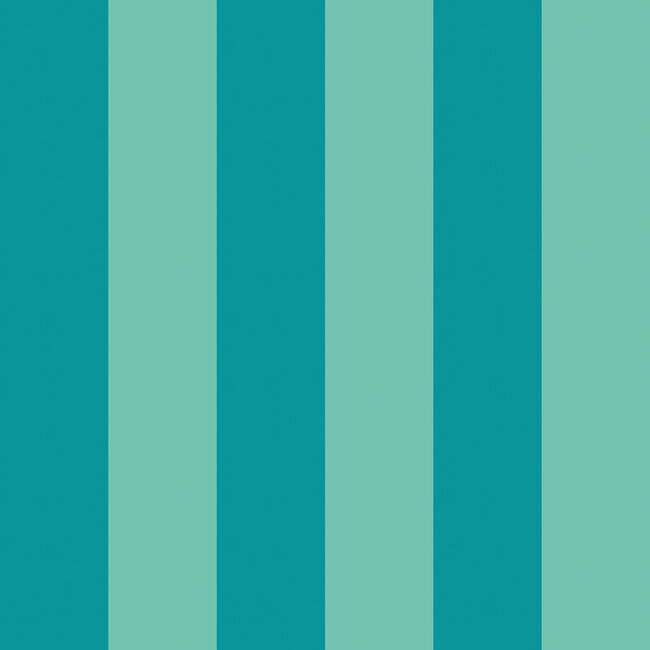 Dutch Wallcoverings Dutch Wallcoverings - FC So Stripey - Bloc Stripe Rich Teal - Vliesbehang - 10m x 50cm - STR50117W