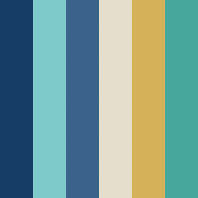 Dutch Wallcoverings Dutch Wallcoverings - FC So Stripey - Rainbow Bloc Cobolt Mix - Vliesbehang - 10m x 50cm - STR50119W