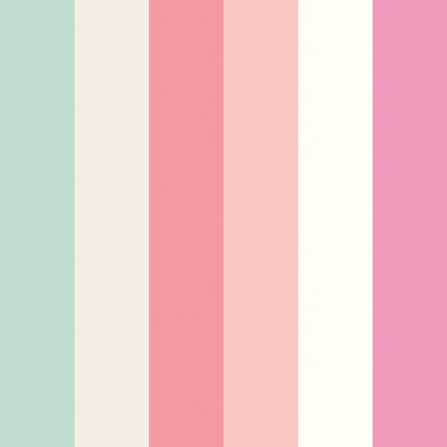 Dutch Wallcoverings Dutch Wallcoverings - FC So Stripey - Rainbow Bloc Bubblegum Twist - Vliesbehang - 10m x 50cm - STR50124W